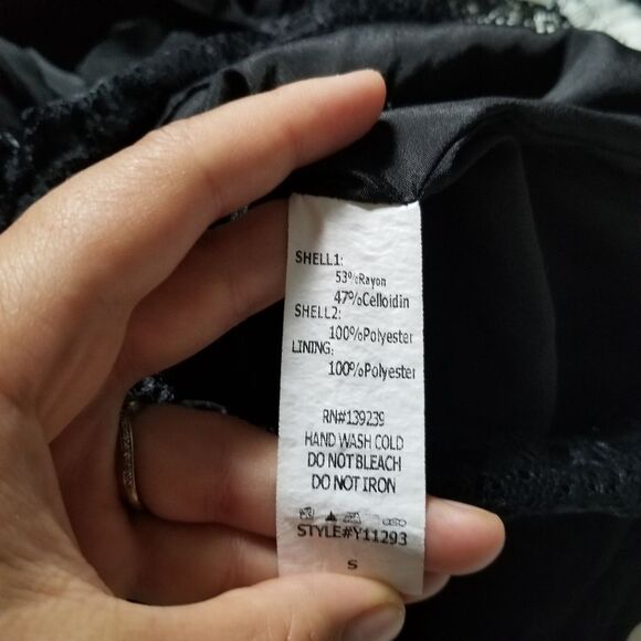 Do + Be Black Lace Tie Front Romper Small - Picture 6 of 9